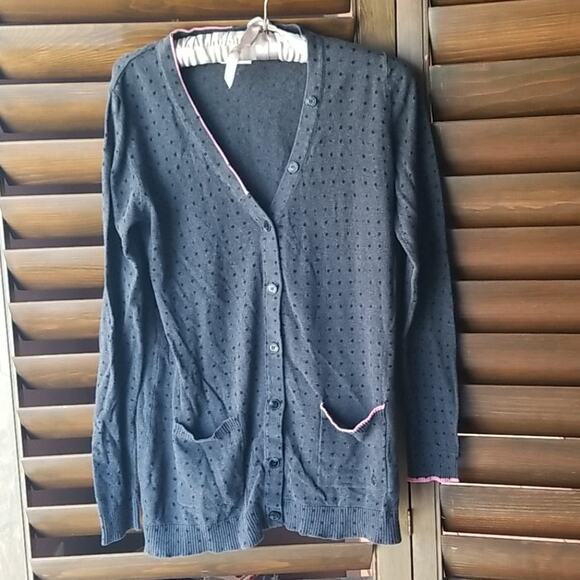 Volcom Long Sleeve Grey Button up Cardigan - Picture 1 of 4